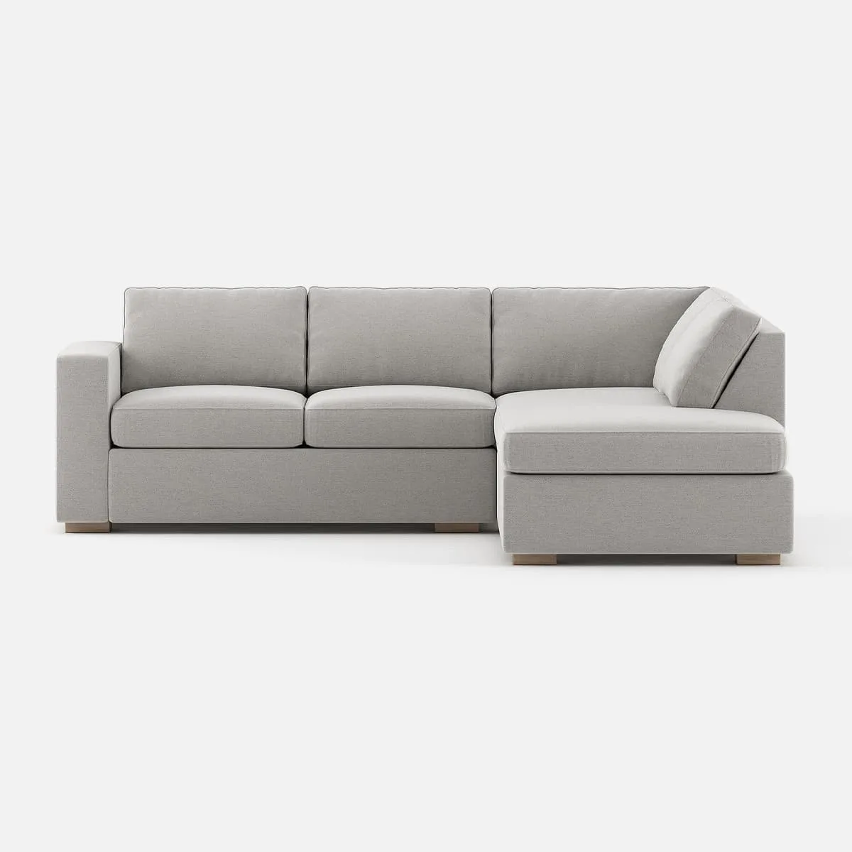 Glozin II Sectional Sofa in Latex—Gray